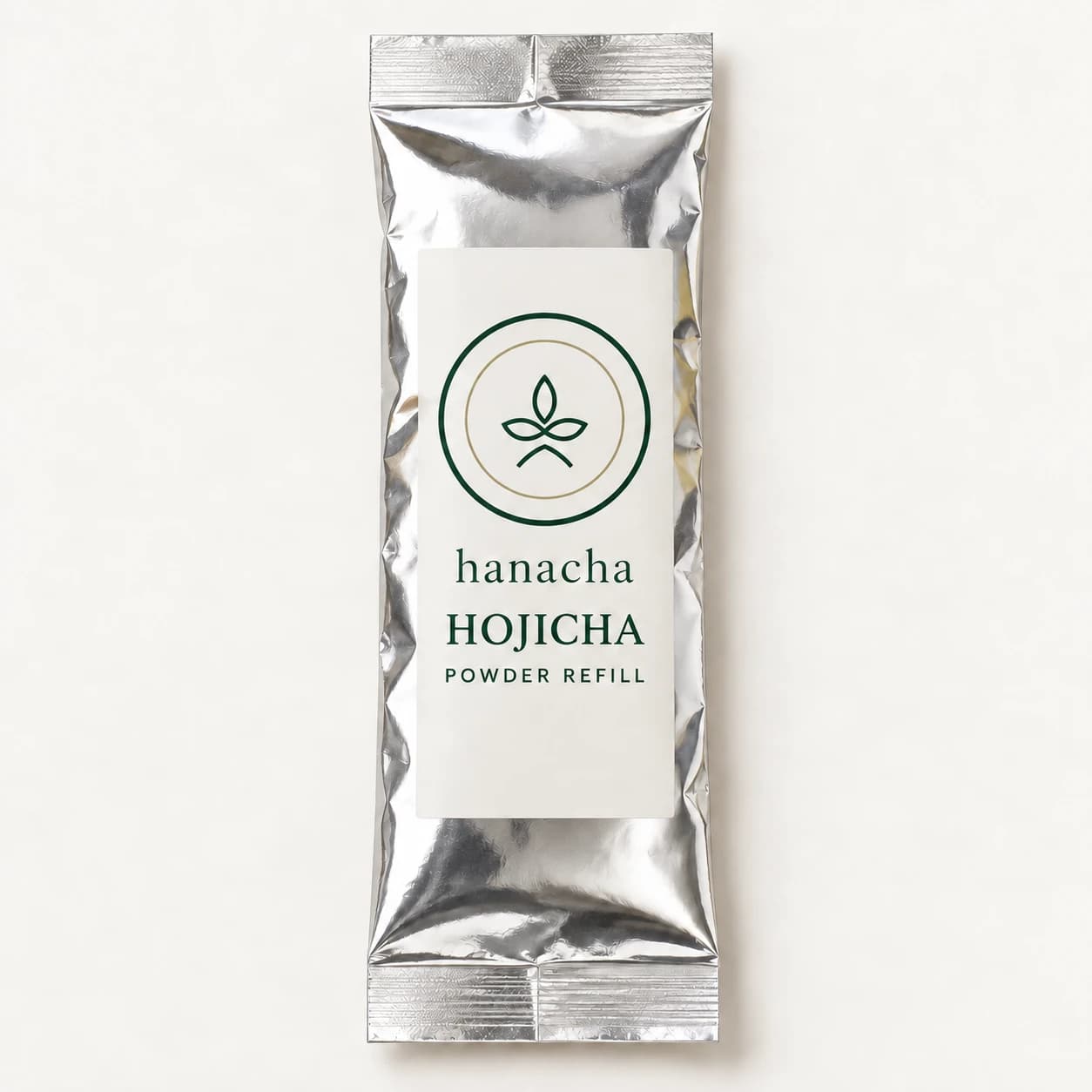 One Hanacha Hojicha aluminium refill pouch