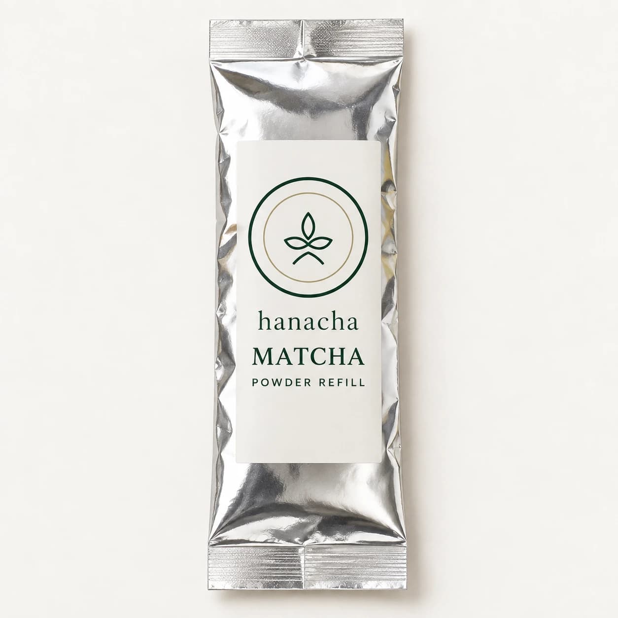 One Hanacha Matcha aluminium refill pouch