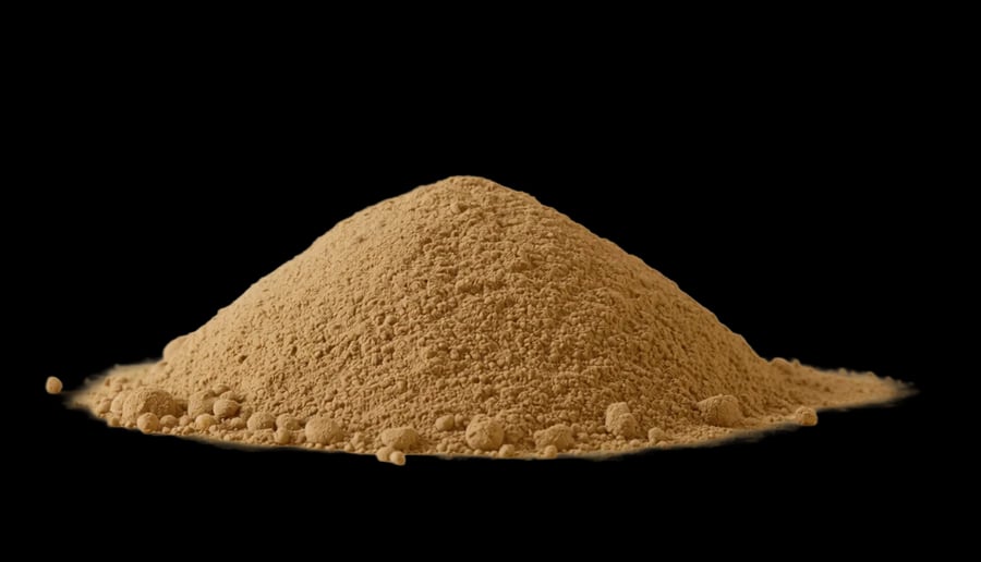 Finely milled brown roasted Japanese green tea powder